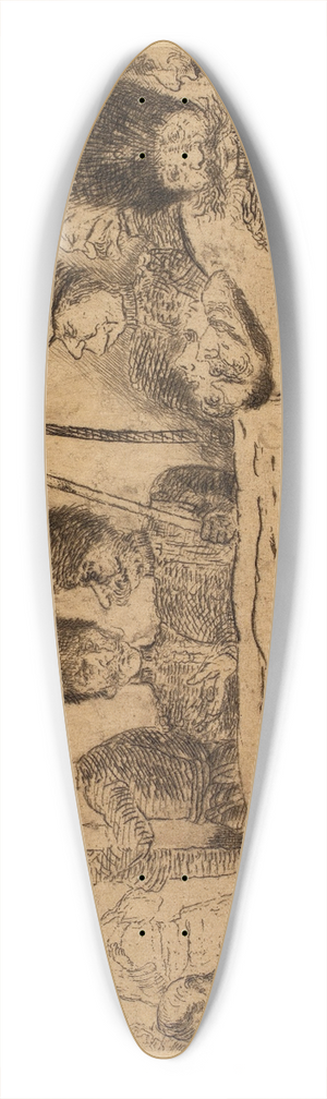James Ensor - The Gendarmes 39.3 inch art pintail longboard deck