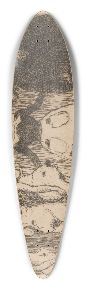 James Ensor - The Old  Raskals 39.3 inch art pintail longboard deck