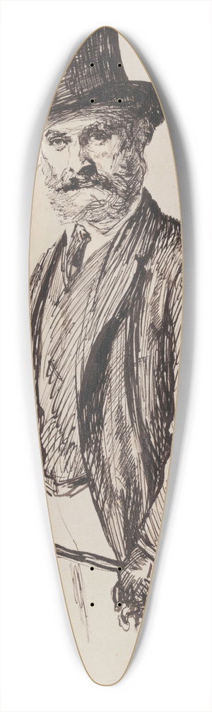 James Ensor - The Painter Edouard Manet 39.3 inch art pintail longboard deck