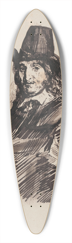 James Ensor - The Painter Jan Asselijn or Crabbetje 39.3 inch art pintail longboard deck