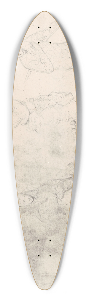 James Ensor - Three Figures 39.3 inch art pintail longboard deck