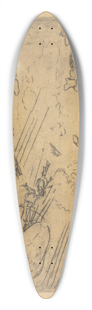 James Ensor - Tovenaars in de stormwind 39.3 inch art pintail longboard deck