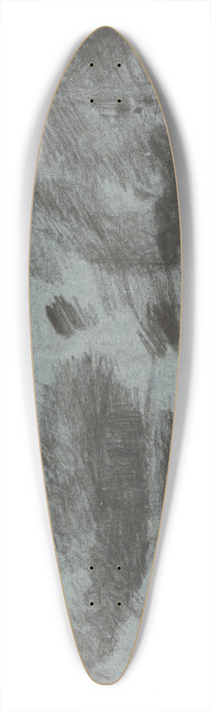 James Ensor - Twee koperen potten 39.3 inch art pintail longboard deck