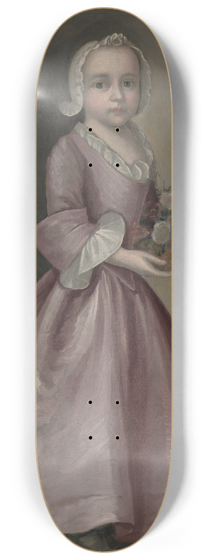 Joseph Badger - Little Girl Holding Flowers 8.25 inch art skate deck