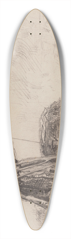 James Ensor - Windmill 39.3 inch art pintail longboard deck