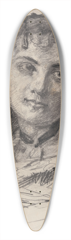 James Ensor - Woman 39.3 inch art pintail longboard deck