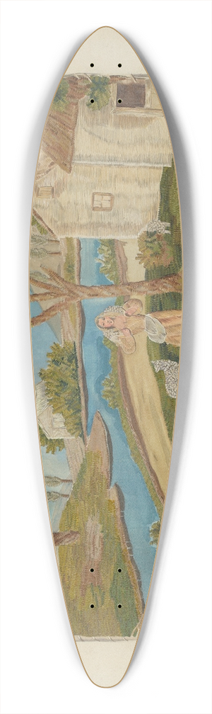 James H.C. Vail - Embroidered Picture 39.3 inch art pintail longboard deck