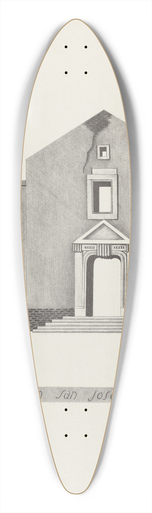 James Jones - Mision San Jose 39.3 inch art pintail longboard deck