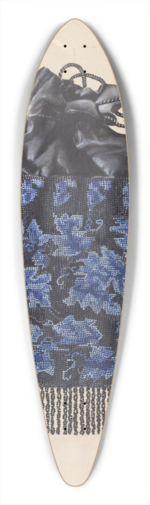 James McLellan - Beaded Bag 39.3 inch art pintail longboard deck