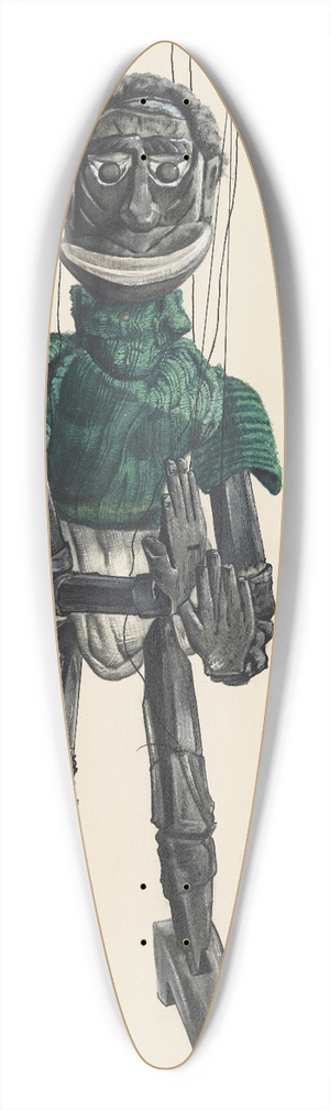James McLellan - Cannibal Marionette 39.3 inch art pintail longboard deck