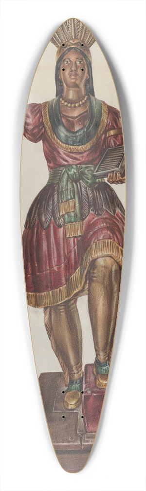 James McLellan - Cigar Store Indian 39.3 inch art pintail longboard deck