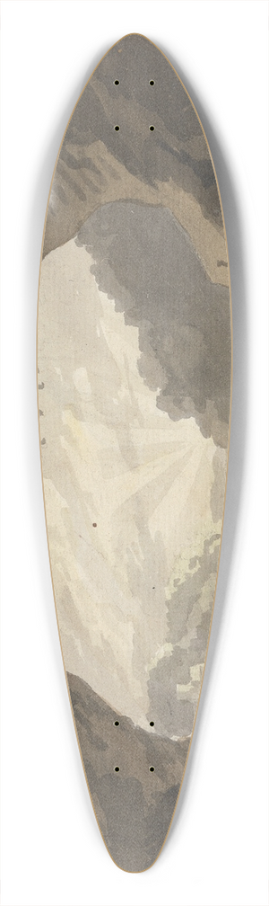 James Miller - Figures with Animals at Cave 39.3 inch art pintail longboard deck
