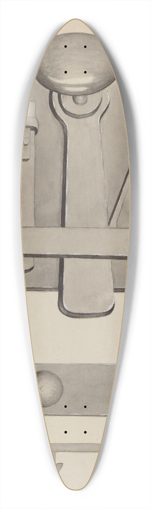 James M. Lawson - Combination Latch-Lock 39.3 inch art pintail longboard deck
