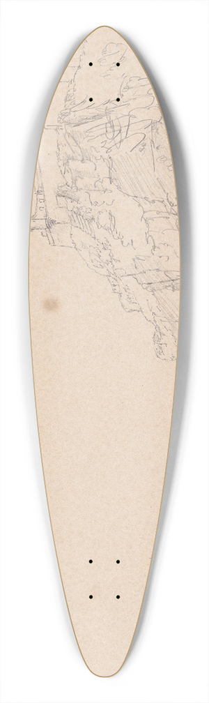 James Moore - Edinburgh Castle, Scotland 39.3 inch art pintail longboard deck