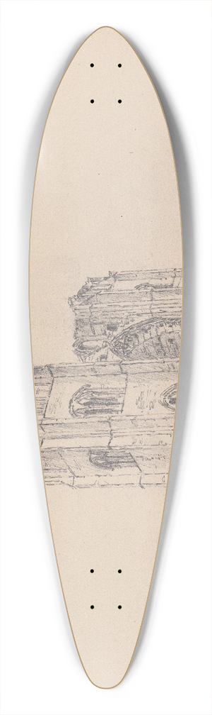 James Moore - Elgin Cathedral, Scotland 39.3 inch art pintail longboard deck
