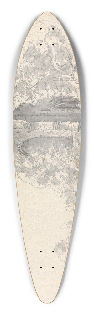 James Moore - Netley Abbey, Hampshire, England 39.3 inch art pintail longboard deck