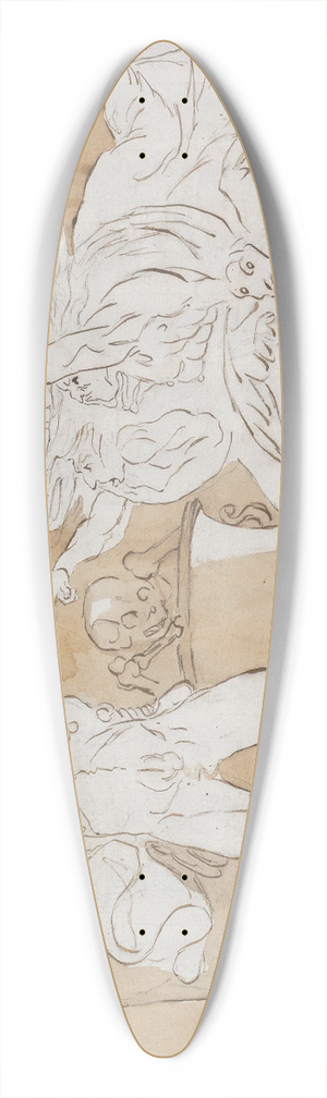 James Northcote - Macbeth and the Witches 39.3 inch art pintail longboard deck