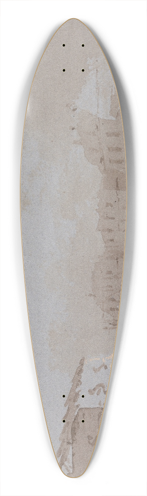 James Pattison Cockburn - Constructing a Fort. 39.3 inch art pintail longboard deck