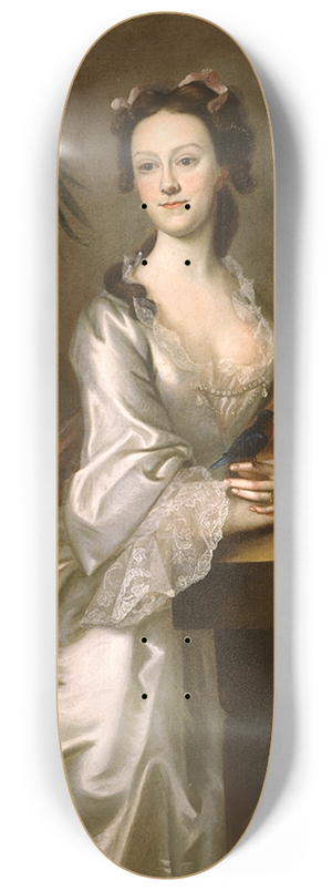 Joseph Blackburn - Portrait of Mrs. John Pigott 8.25 inch art skate deck