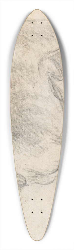 James Seymour - A Hound Facing Left 39.3 inch art pintail longboard deck