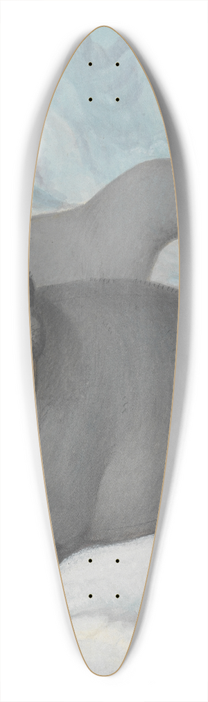 James Sowerby - Tusked Walruses 39.3 inch art pintail longboard deck