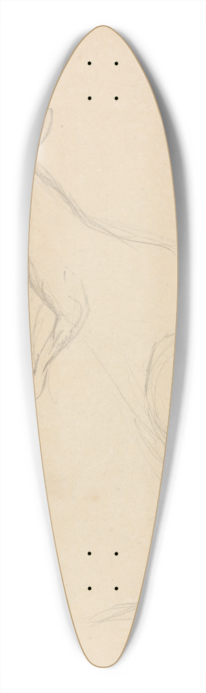 James Sowerby - Two kangaroos with details 39.3 inch art pintail longboard deck