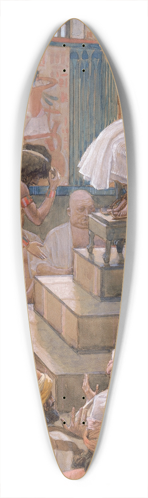James Tissot - Joseph and His Brethren Welcomed by Pharaoh 39.3 inch art pintail longboard deck
