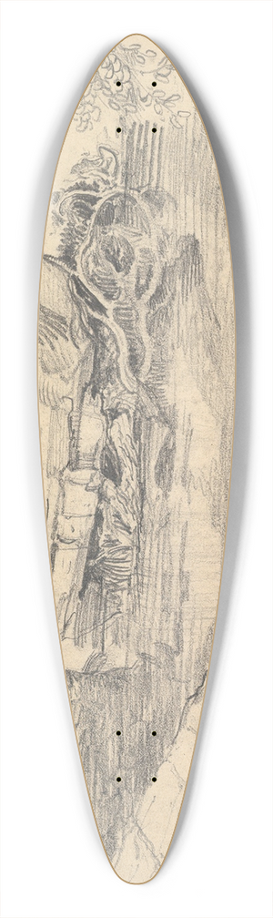 James Ward - A Rocky Stream 39.3 inch art pintail longboard deck