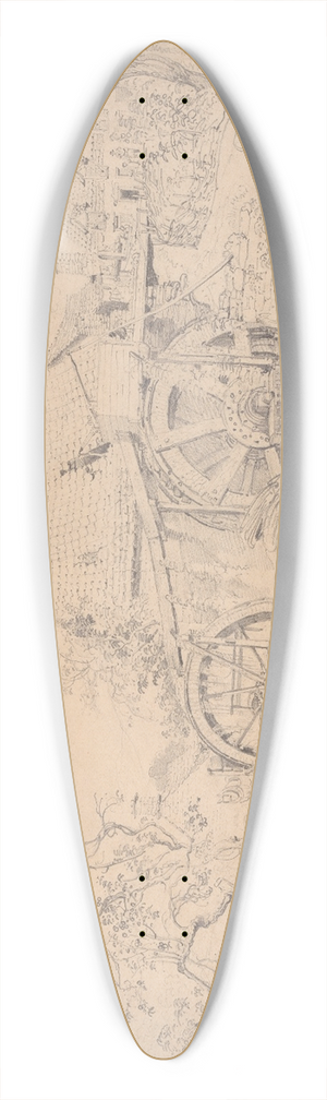 James Ward - Mr. Thompsons Wire Mill, Tintern 39.3 inch art pintail longboard deck