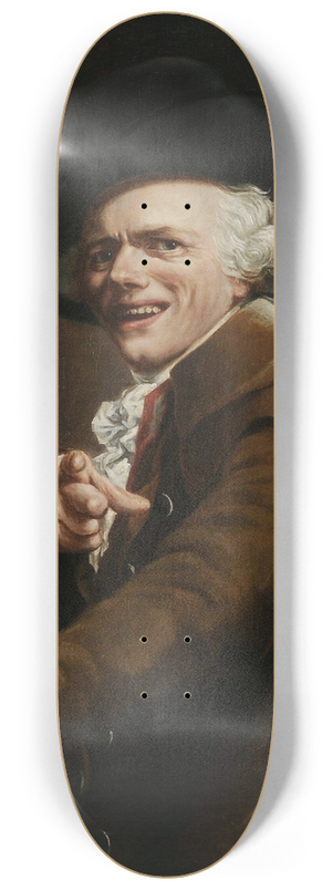 Joseph Ducreux - Self-portrait of the artist in the guise of a mocker 8.25 inch art skate deck