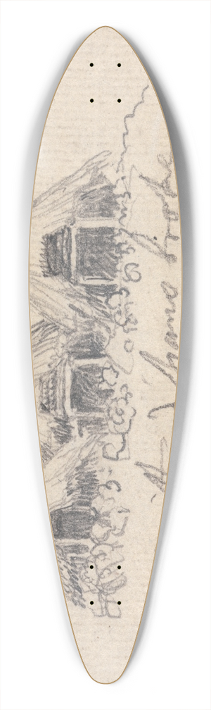 James Ward - Thatched Huts 39.3 inch art pintail longboard deck