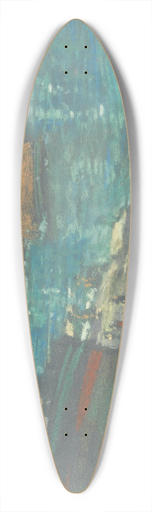 James Watterston Herald - On the beach, Arbroath 39.3 inch art pintail longboard deck
