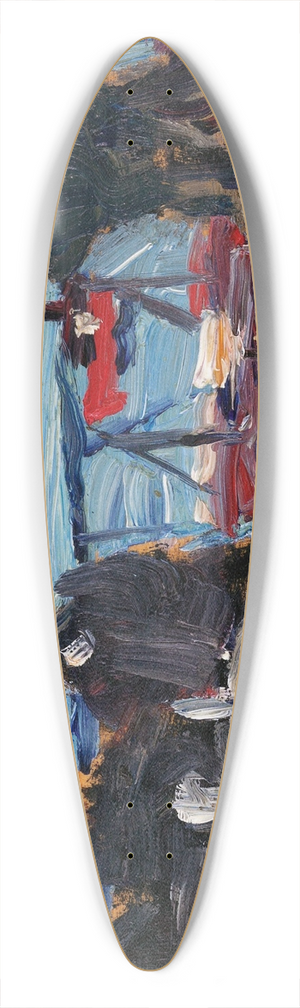 James Wilson Morrice - A Caf Scene 39.3 inch art pintail longboard deck