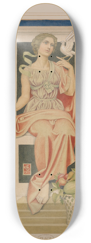 Joseph Edward Southall - Figure Of Peace 8.25 inch art skate deck