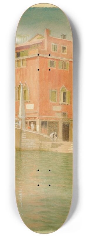 Joseph Edward Southall - Ponte Cannareggio, Venice, Italy 8.25 inch art skate deck