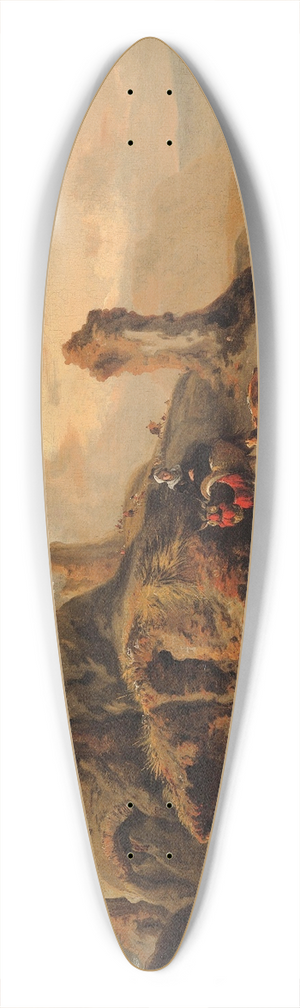 Jan Baptist Weenix - Shepherdess And Her Flock On A Path 39.3 inch art pintail longboard deck