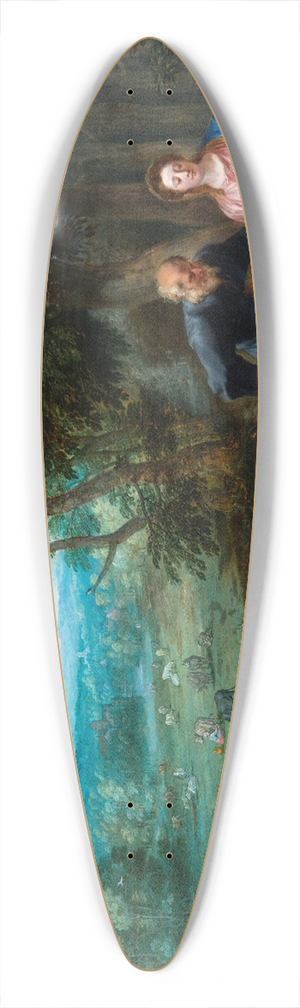 Jan Breughel The Younger - Rest on the Flight into Egypt 39.3 inch art pintail longboard deck