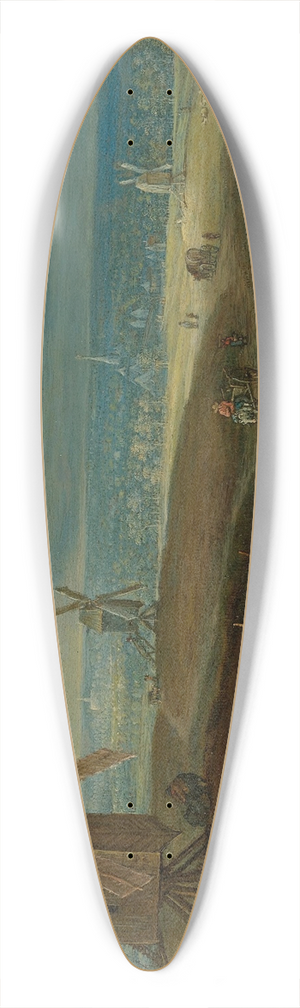 Jan Brueghel the Younger - An Extensive Landscape With Travellers Before A Windmill 39.3 inch art pintail longboard deck