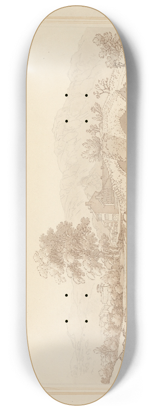 Joseph Farington - North Entrance to Keswick & Bridge 8.25 inch art skate deck Joseph Farington - North Entrance to Keswick & Bridge 8.25 inch art skate deck
