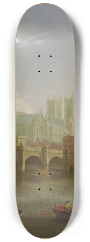 Joseph Farington - Westminster Abbey and Bridge 8.25 inch art skate deck Joseph Farington - Westminster Abbey and Bridge 8.25 inch art skate deck