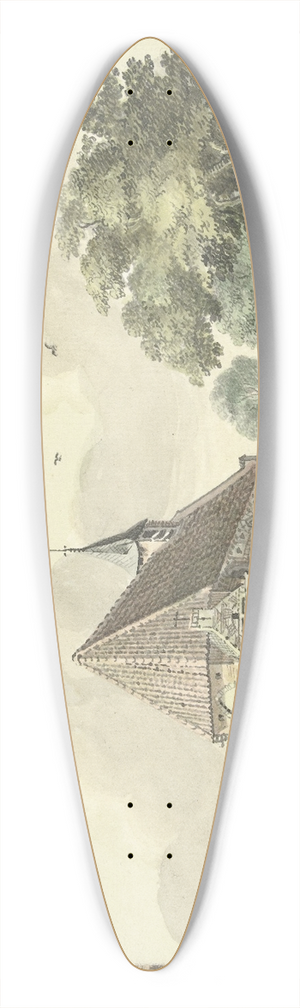 Jan de Beijer - Kapel op t Loo 39.3 inch art pintail longboard deck