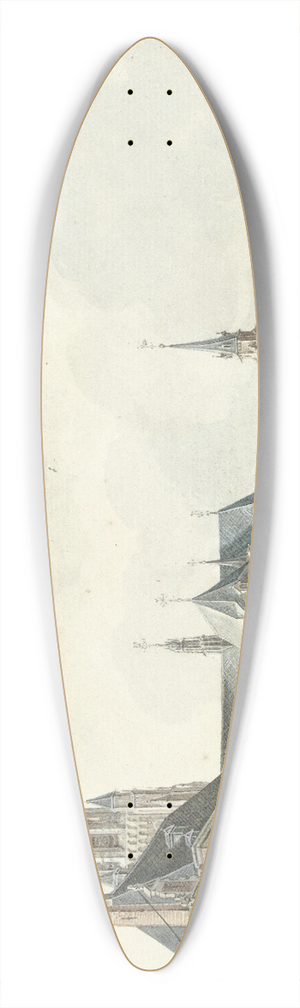 Jan de Beijer - Markt te Arnhem 39.3 inch art pintail longboard deck