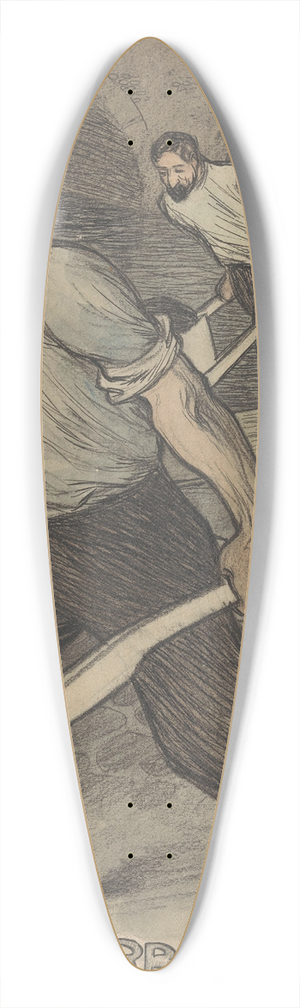 Jan de Waardt - Arbeid 39.3 inch art pintail longboard deck