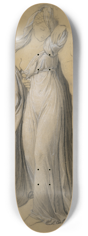 Joseph-Ferdinand Lancrenon - Drapery Study for Castor and Pollux Freeing Helen 8.25 inch art skate deck