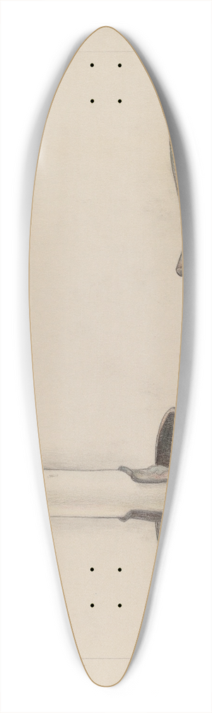 Janet Riza - Candlestick 39.3 inch art pintail longboard deck
