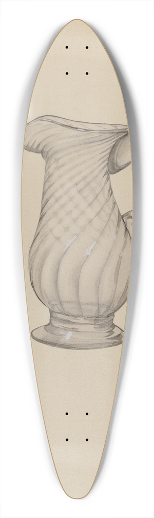 Janet Riza - Cream Pitcher 39.3 inch art pintail longboard deck