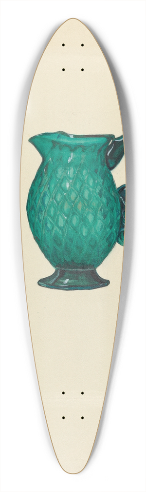 Janet Riza - Cream Pitcher 39.3 inch art pintail longboard deck