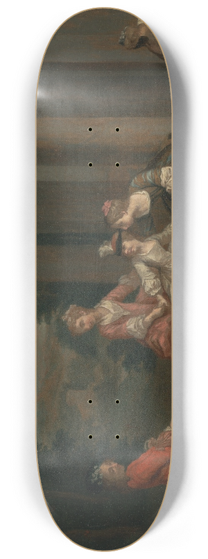 Joseph Francis Nollekens - Children Playing with a Hobby Horse 8.25 inch art skate deck