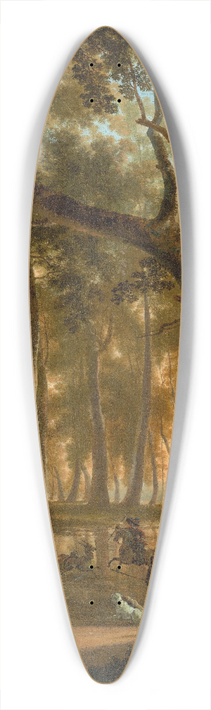 Jan Hackaert - Deer Hunt in a Forest 39.3 inch art pintail longboard deck
