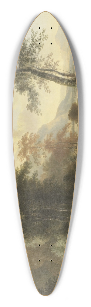 Jan Hackaert - Landscape with Cattle Drivers 39.3 inch art pintail longboard deck